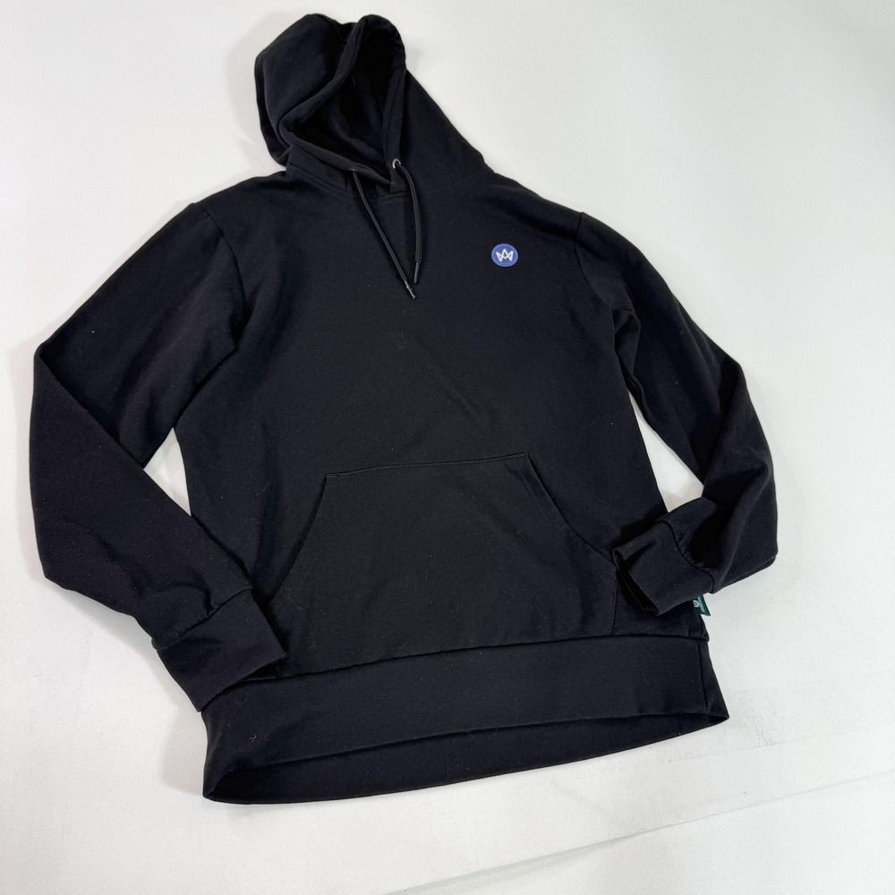 Kronstadt Hoodie Mens Small Black Pullover Kangaroo Pocket Denmark Cotton Blend